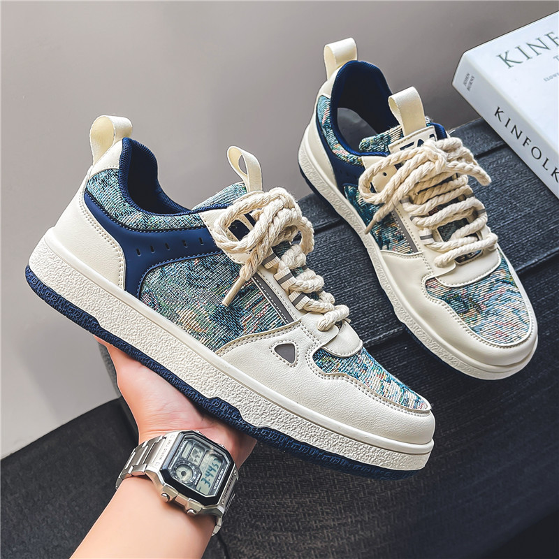 Factory direct supply of cross-border foreign trade men's shoes fashion trend board shoes for male students leisure sports ins style street fashion shoes