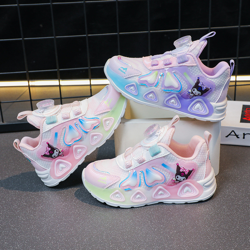 Girls' shoes, rotating buckle sports shoes, 2023 new model, versatile for primary and secondary school students, suitable for girls' running shoes Girls' shoes, rotating buckle sports shoes, 2023 new model, versatile for primary and secondary school students, suitable for girls' running shoes