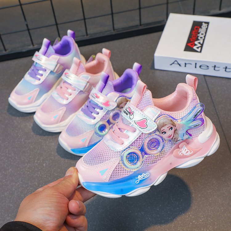 Bright Girl's Shoes Spring and Autumn New Children's Sports Shoes Versatile Girl Breathable Mesh Girl Baby Student Shoes Bright Girl's Shoes Spring and Autumn New Children's Sports Shoes Versatile Girl Breathable Mesh Girl Baby Student Shoes