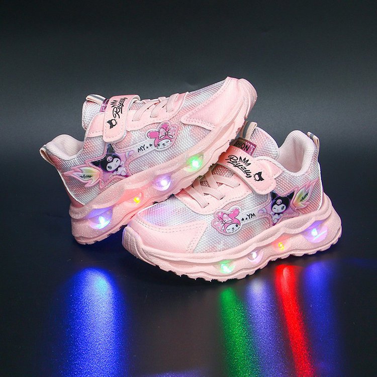 Light up Children's Sports Shoes 2025 Summer New Versatile Girls' Middle and Primary School Girls' Treasure Shoes Light up Children's Sports Shoes 2025 Summer New Versatile Girls' Middle and Primary School Girls' Treasure Shoes