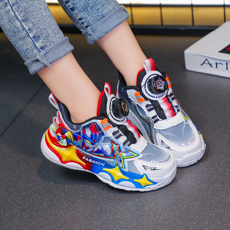 Light up children's sports shoes with breathable mesh for small and medium-sized children, internet famous shoes for boys, lightweight and non slip versatile men's shoes Light up children's sports shoes with breathable mesh for small and medium-sized children, internet famous shoes for boys, lightweight and non slip versatile men's shoes