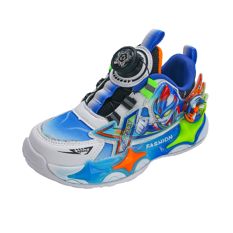 Light up children's sports shoes with breathable mesh for small and medium-sized children, internet famous shoes for boys, lightweight and non slip versatile men's shoes Light up children's sports shoes with breathable mesh for small and medium-sized children, internet famous shoes for boys, lightweight and non slip versatile men's shoes