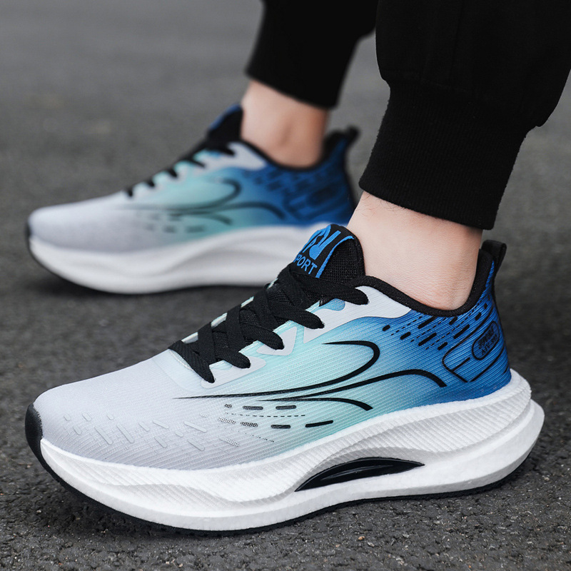 Men's shoes 2025 women's cross-border new mesh breathable soft sole running shoes lightweight and trendy student casual sports shoes