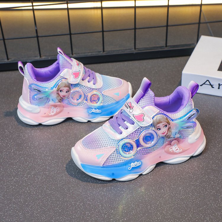 Bright Girl's Shoes Spring and Autumn New Children's Sports Shoes Versatile Girl Breathable Mesh Girl Baby Student Shoes Bright Girl's Shoes Spring and Autumn New Children's Sports Shoes Versatile Girl Breathable Mesh Girl Baby Student Shoes