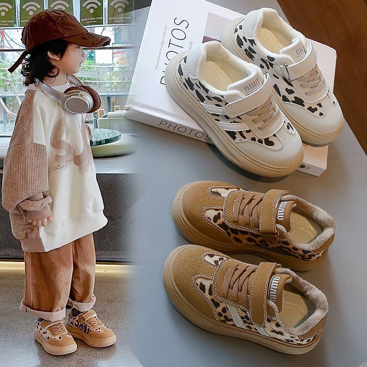 Children's sports shoes 2024 autumn and winter new versatile soft sole with plush warm casual shoes for boys and girls, student cotton shoes Children's sports shoes 2024 autumn and winter new versatile soft sole with plush warm casual shoes for boys and girls, student cotton shoes