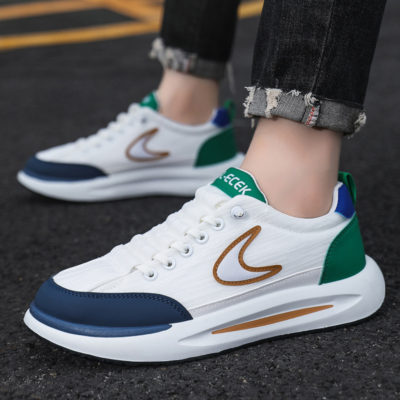 Cross border sports men's shoes summer new foreign trade fish mesh surface breathable thick sole soft sole comfortable and versatile casual trendy shoes