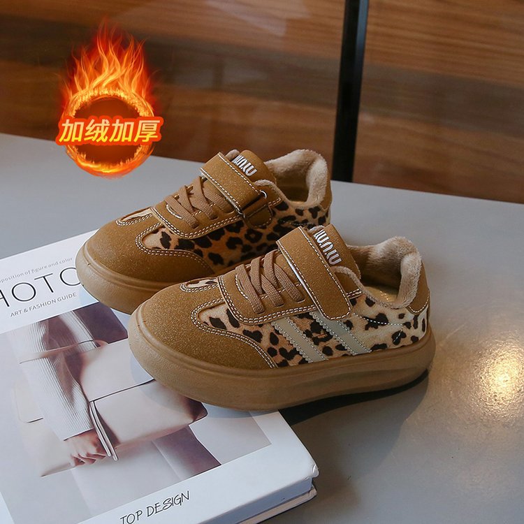 Children's sports shoes 2024 autumn and winter new versatile soft sole with plush warm casual shoes for boys and girls, student cotton shoes Children's sports shoes 2024 autumn and winter new versatile soft sole with plush warm casual shoes for boys and girls, student cotton shoes