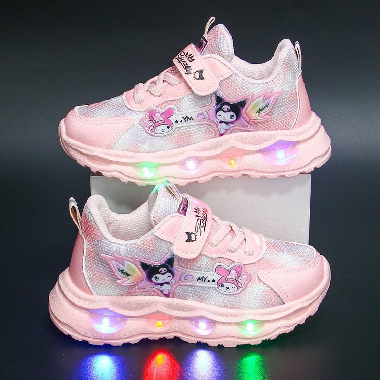 Light up Children's Sports Shoes 2025 Summer New Versatile Girls' Middle and Primary School Girls' Treasure Shoes