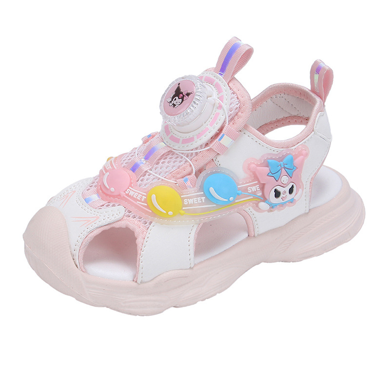 Light up Girls' Baotou Sandals 2024 New Rotating Buckle Girls' Sandals Girls' Baby Girls' Middle and Small Children's Sandals Light up Girls' Baotou Sandals 2024 New Rotating Buckle Girls' Sandals Girls' Baby Girls' Middle and Small Children's Sandals