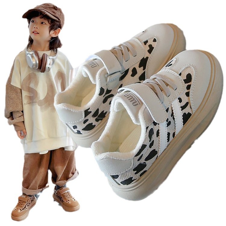 Children's sports shoes 2024 autumn and winter new versatile soft sole with plush warm casual shoes for boys and girls, student cotton shoes Children's sports shoes 2024 autumn and winter new versatile soft sole with plush warm casual shoes for boys and girls, student cotton shoes