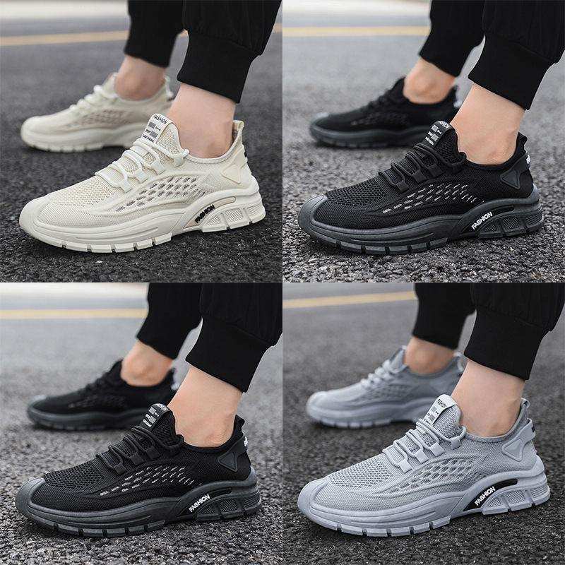 Autumn men's shoes mesh breathable low cut casual shoes cross-border wholesale student outdoor fashion trendy sports shoes