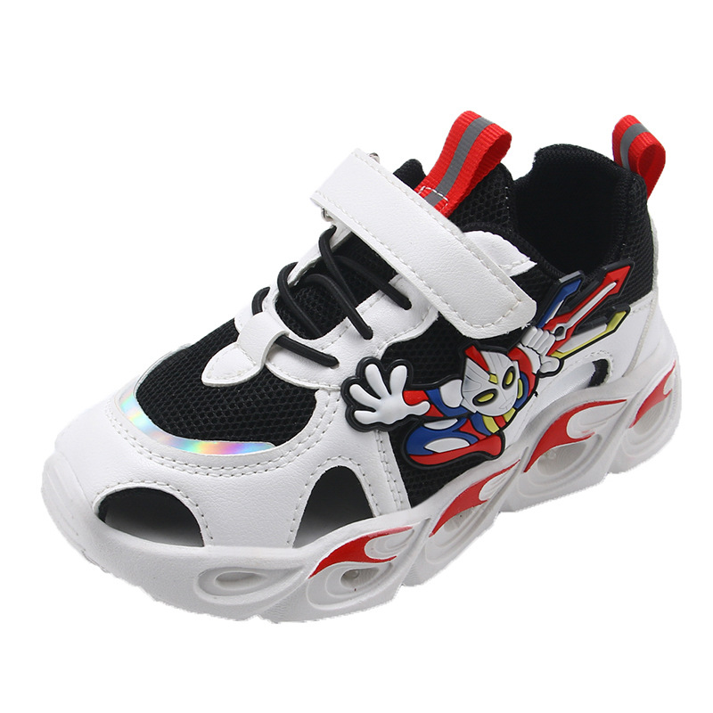 2023 Spring and Autumn New Boys' and Girls' Shoes with Lights, Breathable Mesh Surface, Non slip Soft soled Sandals for Primary School Students 2023 Spring and Autumn New Boys' and Girls' Shoes with Lights, Breathable Mesh Surface, Non slip Soft soled Sandals for Primary School Students