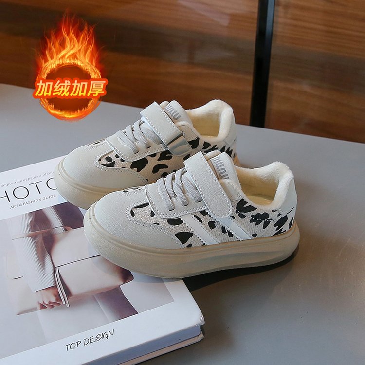 Children's sports shoes 2024 autumn and winter new versatile soft sole with plush warm casual shoes for boys and girls, student cotton shoes Children's sports shoes 2024 autumn and winter new versatile soft sole with plush warm casual shoes for boys and girls, student cotton shoes