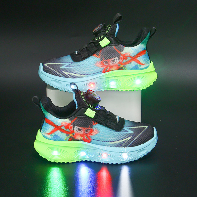 Children's Sports 2025 New Rotating Button Mesh Sports Shoes for Boys, Elementary and Middle School Students, Boys' Running Shoes Children's Sports 2025 New Rotating Button Mesh Sports Shoes for Boys, Elementary and Middle School Students, Boys' Running Shoes