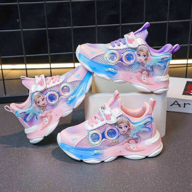 Bright Girl's Shoes Spring and Autumn New Children's Sports Shoes Versatile Girl Breathable Mesh Girl Baby Student Shoes Bright Girl's Shoes Spring and Autumn New Children's Sports Shoes Versatile Girl Breathable Mesh Girl Baby Student Shoes