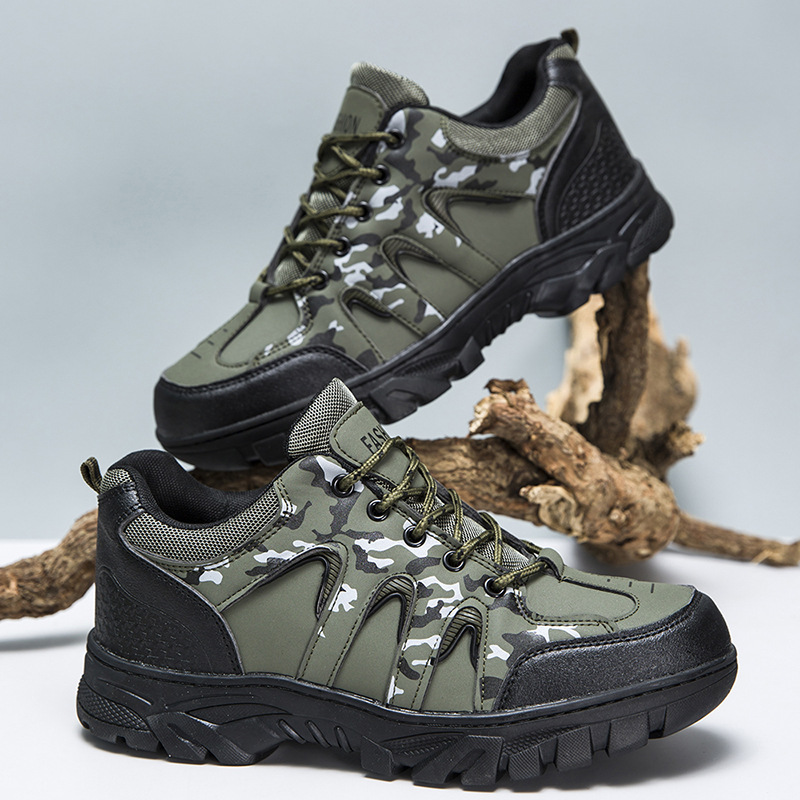 2024 new outdoor camouflage hiking shoes Spring and Autumn new color blocked workwear shoes Cross border men's shoes Lace up sports men's shoes 2024 new outdoor camouflage hiking shoes Spring and Autumn new color blocked workwear shoes Cross border men's shoes Lace up sports men's shoes