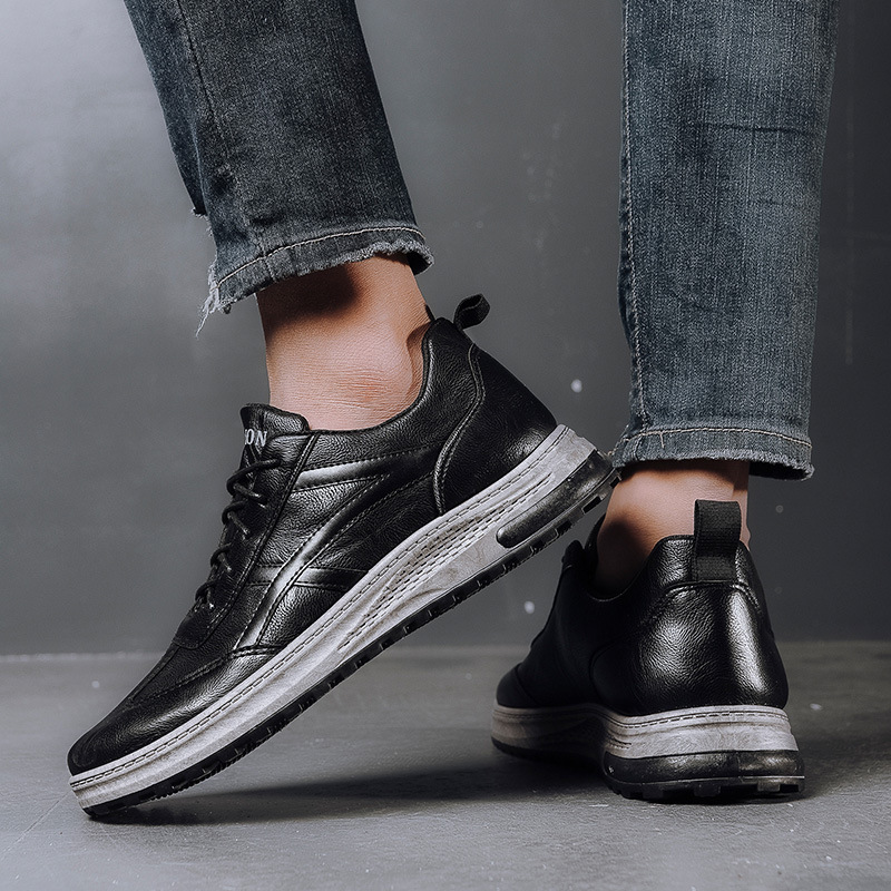 2025 New Summer Men's Shoes Foreign Trade PU Casual Running Shoes Cross border Warm Men's Sports Shoes Men's Shoes