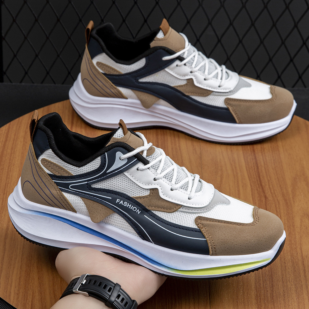 Cross border men's shoes spring breathable 2025 new casual sports Forrest Gump shoes versatile youth running dad trendy shoes