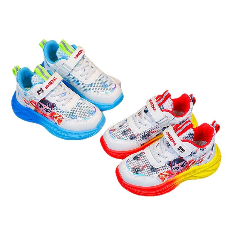Nezha Children's Sports Shoes 2025 Summer New Edition Mesh Breathable Soft Bottom Primary and Secondary School Boys' Shoes Primary School Shoes Nezha Children's Sports Shoes 2025 Summer New Edition Mesh Breathable Soft Bottom Primary and Secondary School Boys' Shoes Primary School Shoes