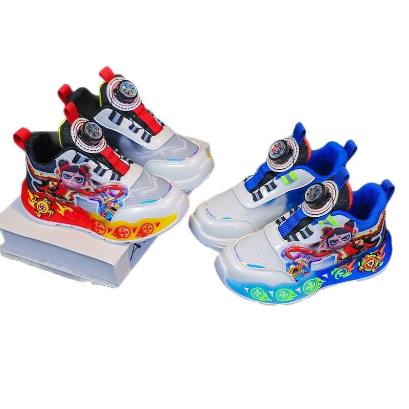 Nezha Light up Boys' Sports Shoes 2025 Spring and Autumn New Edition Boys' Casual Shoes Anti slip and Wear resistant Children's Running Shoes Nezha Light up Boys' Sports Shoes 2025 Spring and Autumn New Edition Boys' Casual Shoes Anti slip and Wear resistant Children's Running Shoes