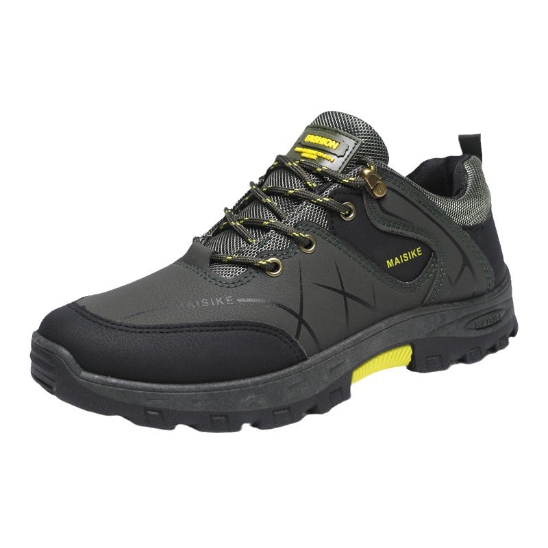 Climbing shoes, cotton shoes, low cut leather surface, warm and oversized cross-border outdoor hiking and off-road shoes, single shoe