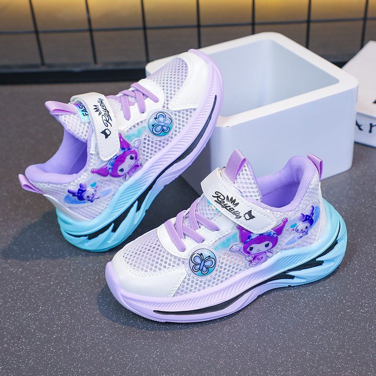 New Kuromi 2025 mesh breathable children's sports shoes for small and medium-sized children, thin and fashionable versatile running shoes for girls New Kuromi 2025 mesh breathable children's sports shoes for small and medium-sized children, thin and fashionable versatile running shoes for girls