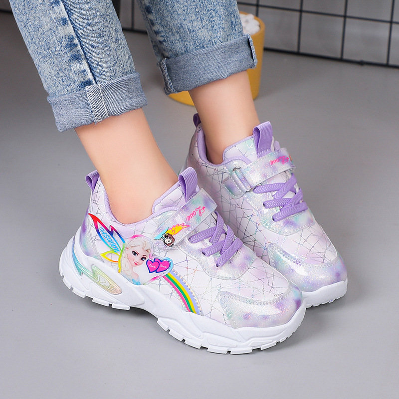 Girls' shoes for spring and autumn, versatile soft soled waterproof leather surface, girls' sports shoes, girls' elementary school princess shoes Girls' shoes for spring and autumn, versatile soft soled waterproof leather surface, girls' sports shoes, girls' elementary school princess shoes