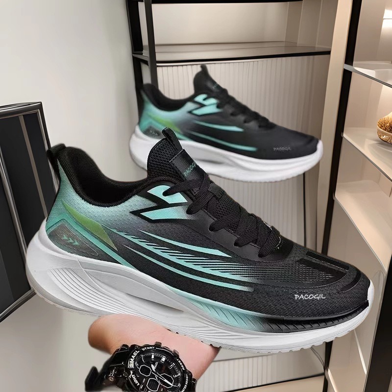 Cross border plus size men's shoes spring and summer sports shoes men's breathable fly woven shoes student casual running shoes men's shoes wholesale