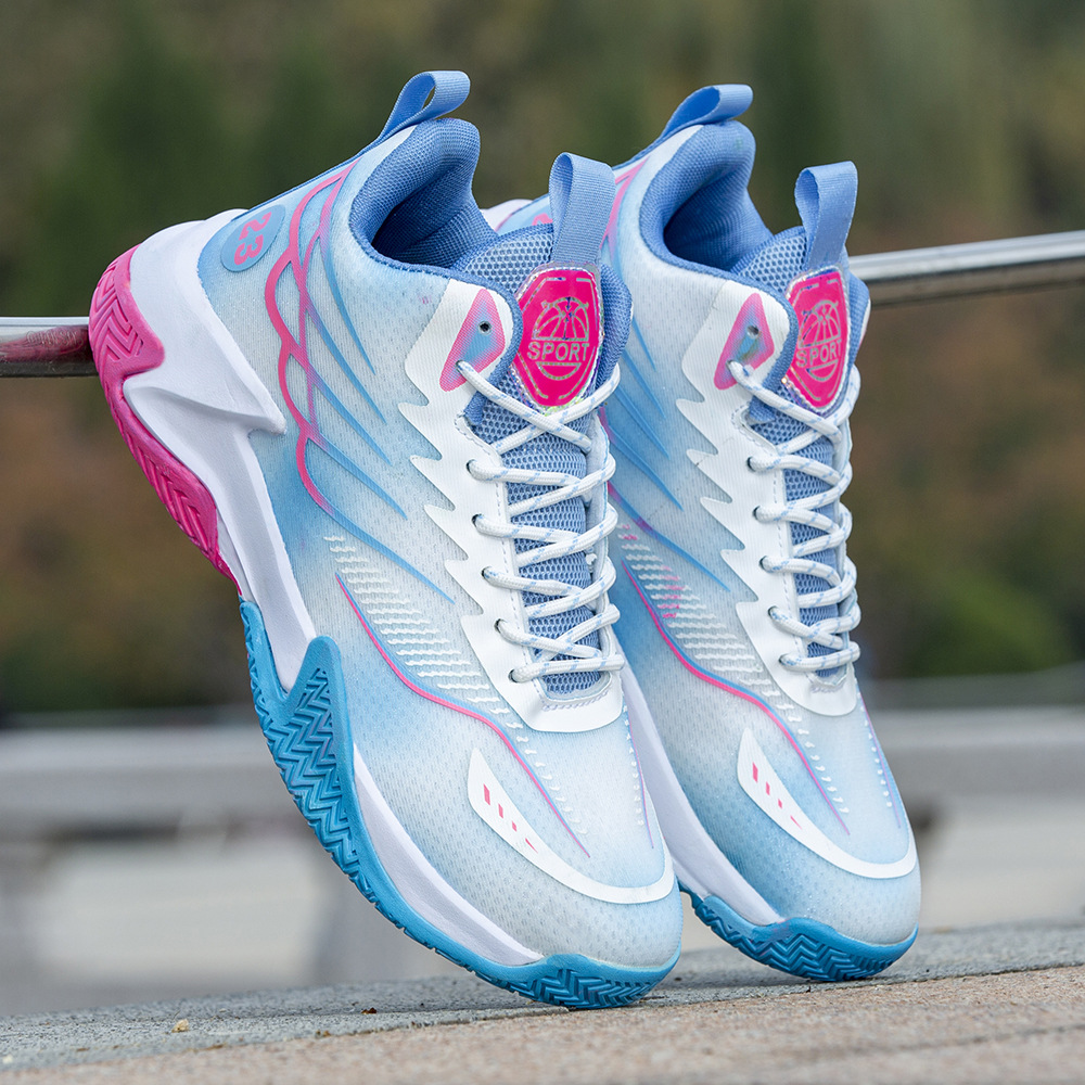 Men's cross-border new ice silk mesh high top basketball shoes, soft soled running shoes, men's casual sports shoes, practical sneakers