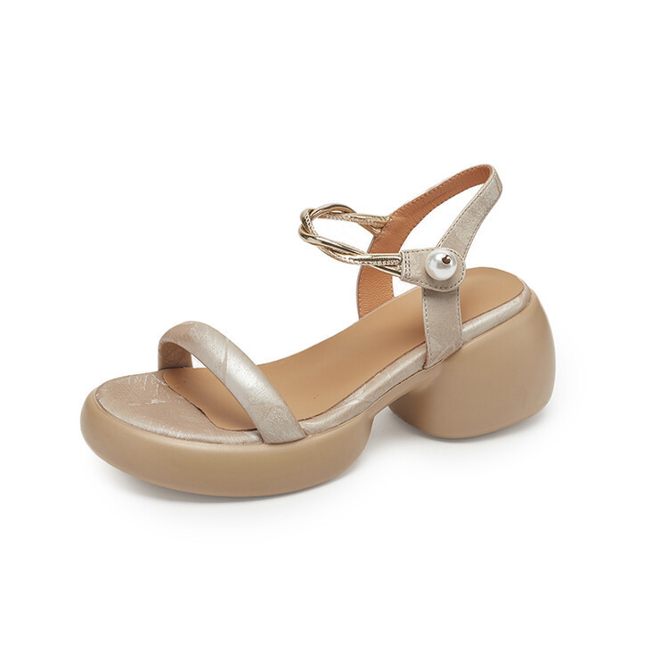 Short, simple, thick soled, thick heeled sandals for women in the summer of 2024, new style with open toe high heels, Roman shoes Short, simple, thick soled, thick heeled sandals for women in the summer of 2024, new style with open toe high heels, Roman shoes