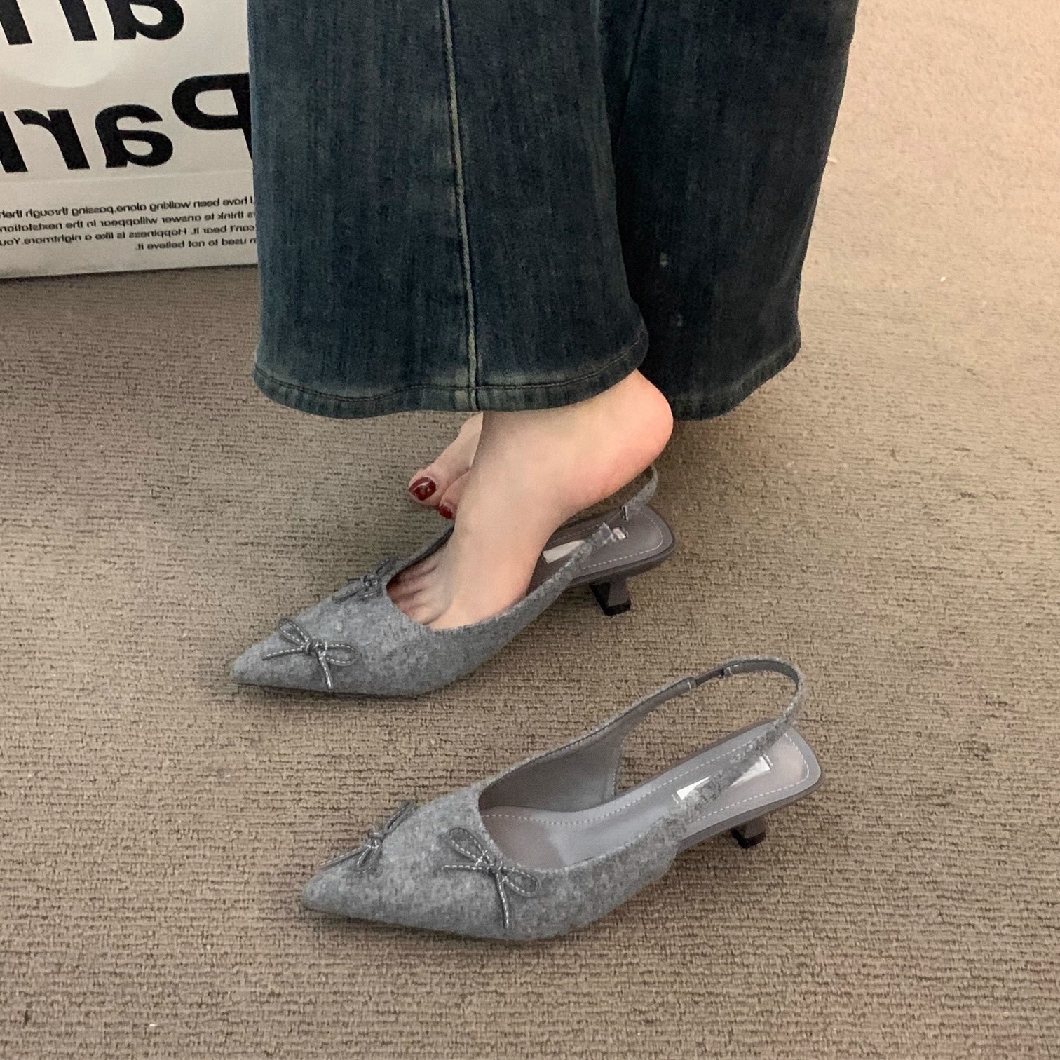 Niche French Bare Apricot High Heels, Baotou Sandals, Fairy Shoes, 2025 Spring and Summer Evening Pointed Fine Tailored Shoes Niche French Bare Apricot High Heels, Baotou Sandals, Fairy Shoes, 2025 Spring and Summer Evening Pointed Fine Tailored Shoes