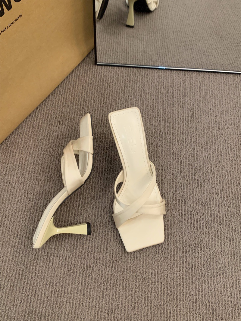 Niche French cross strap sandals, fairy shoes, 2024 new summer style, black high-heeled sandals for outerwear Niche French cross strap sandals, fairy shoes, 2024 new summer style, black high-heeled sandals for outerwear