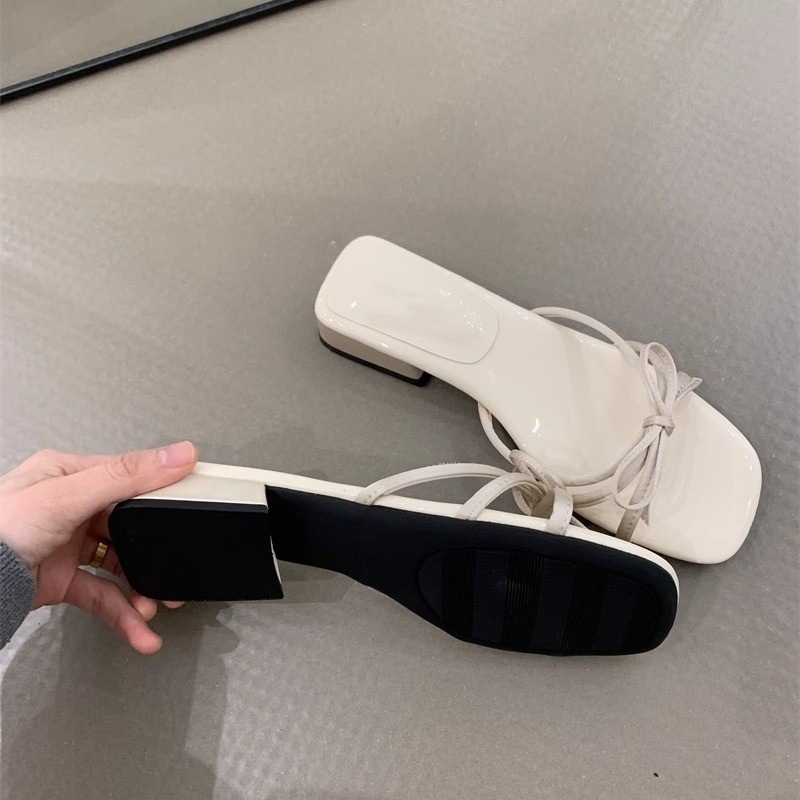 Gentle Fairy Cool Slippers 2025 New French Sweet and Elegant Butterfly Dew Toe Strap Temperament Sandals Gentle Fairy Cool Slippers 2025 New French Sweet and Elegant Butterfly Dew Toe Strap Temperament Sandals