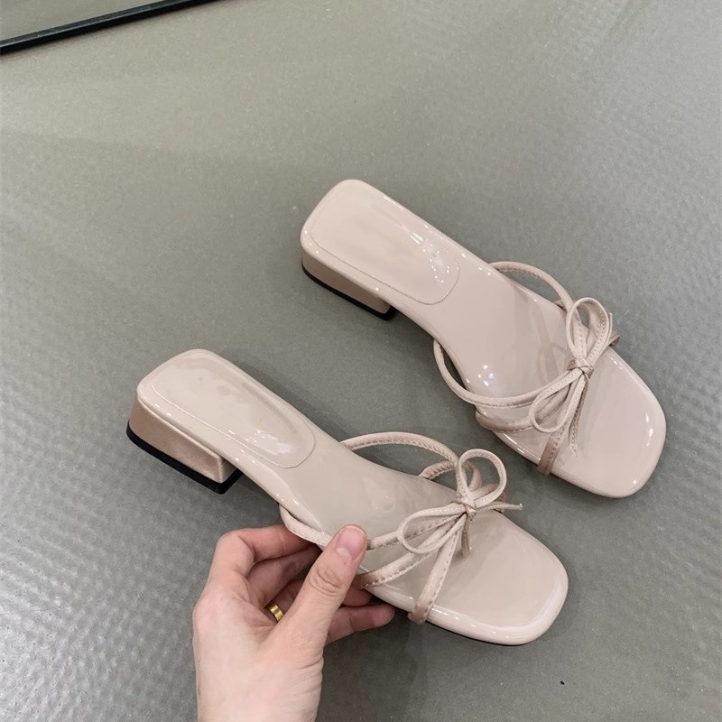 Gentle Fairy Cool Slippers 2025 New French Sweet and Elegant Butterfly Dew Toe Strap Temperament Sandals Gentle Fairy Cool Slippers 2025 New French Sweet and Elegant Butterfly Dew Toe Strap Temperament Sandals