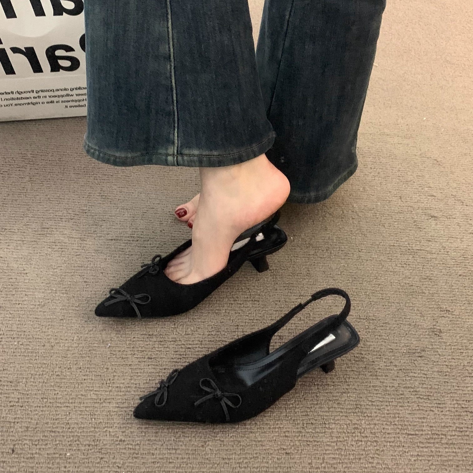 Niche French Bare Apricot High Heels, Baotou Sandals, Fairy Shoes, 2025 Spring and Summer Evening Pointed Fine Tailored Shoes Niche French Bare Apricot High Heels, Baotou Sandals, Fairy Shoes, 2025 Spring and Summer Evening Pointed Fine Tailored Shoes