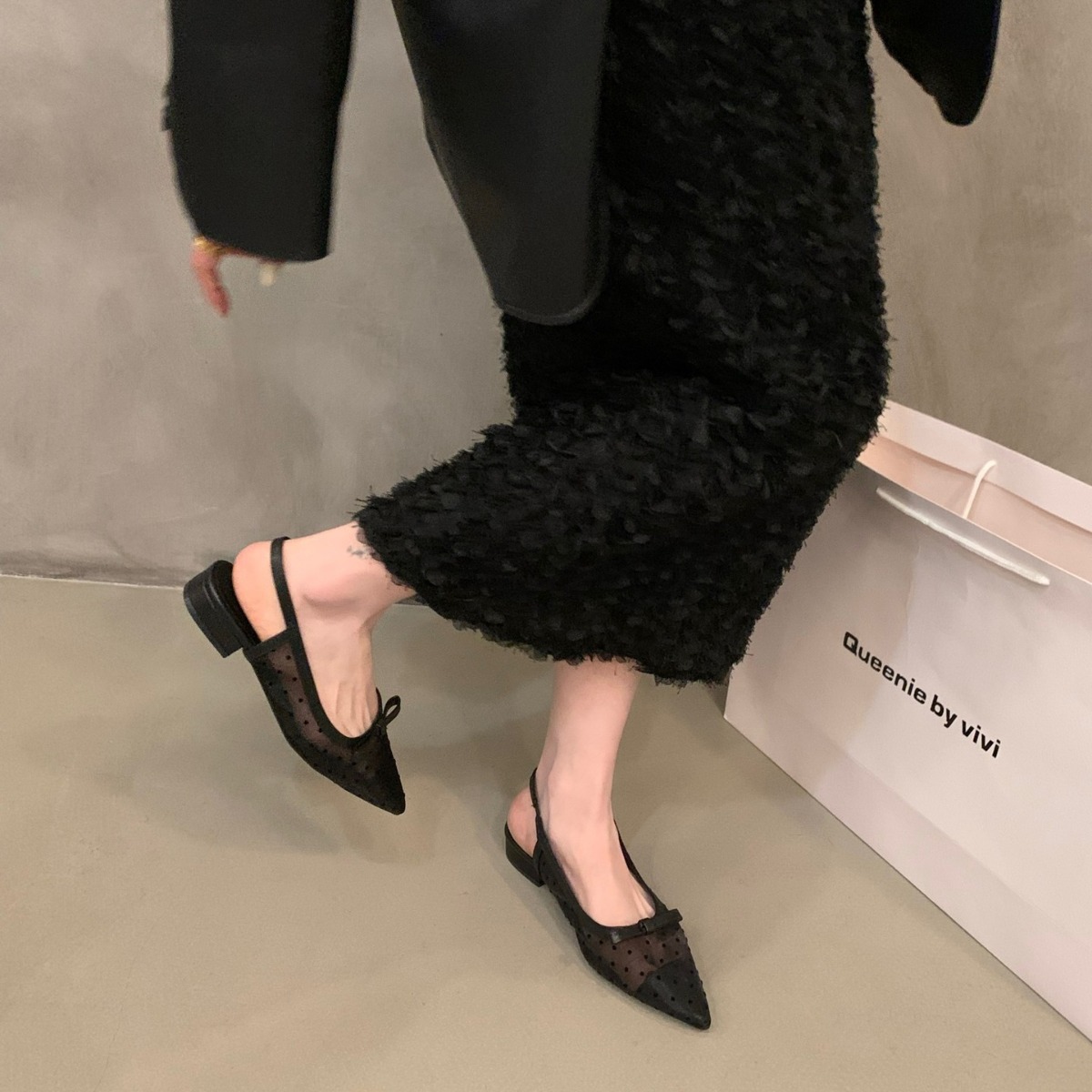 French low heel bow toe sandals with fairy shoes 2024 new summer mesh breathable flat sole single shoes French low heel bow toe sandals with fairy shoes 2024 new summer mesh breathable flat sole single shoes