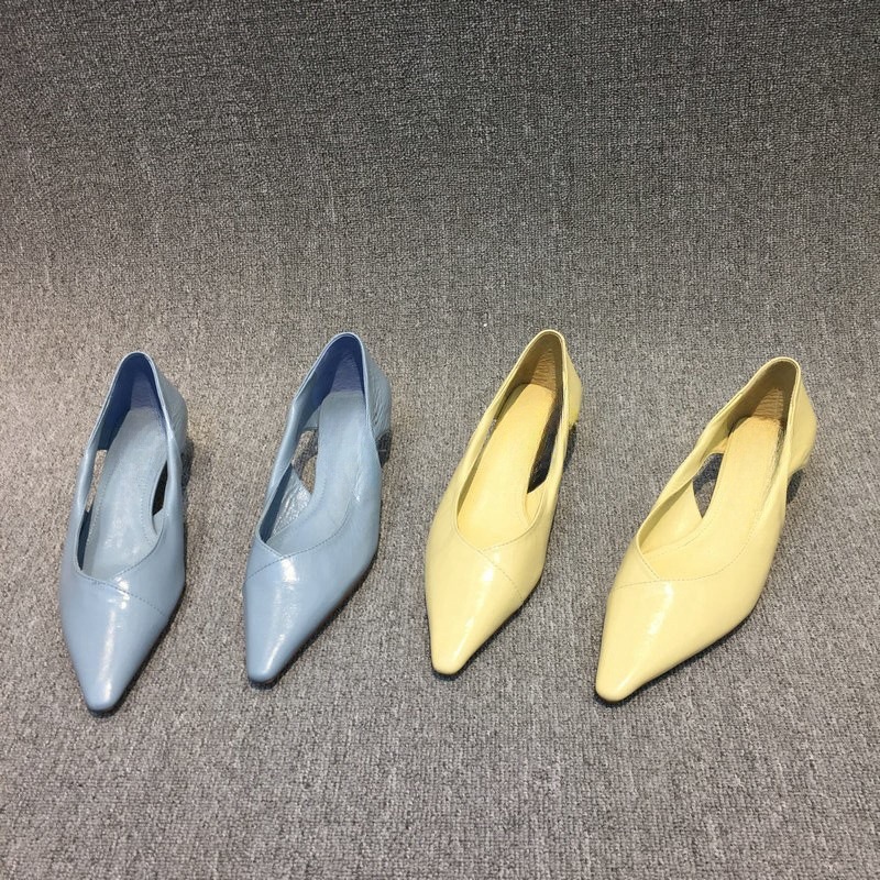 European Station Women's Shoes 2024 Spring and Autumn New Oil Wax Leather Fashion Hollow Cat Heel Shoes Women's Pointed Comfortable Low Order Shoes European Station Women's Shoes 2024 Spring and Autumn New Oil Wax Leather Fashion Hollow Cat Heel Shoes Women's Pointed Comfortable Low Order Shoes