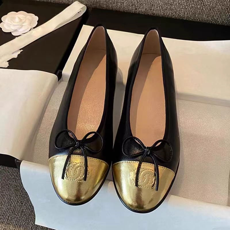 Small Fragrant Round Head Shallow Mouth Flat Flat Single Shoes for Women 2025 New Fairy Style Genuine Leather Bow Color blocked Ballet Shoes Small Fragrant Round Head Shallow Mouth Flat Flat Single Shoes for Women 2025 New Fairy Style Genuine Leather Bow Color blocked Ballet Shoes