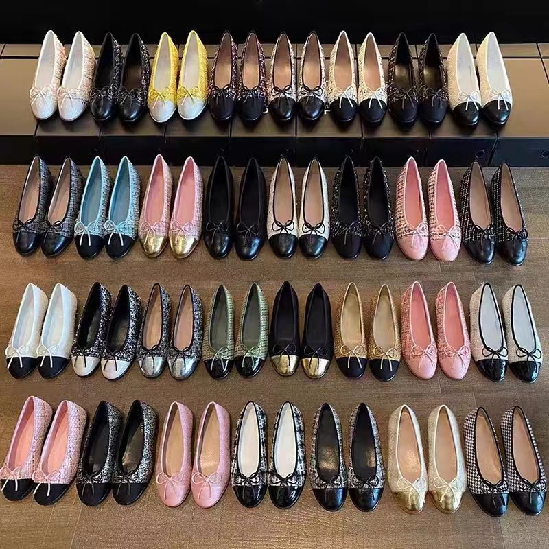 Small Fragrant Round Head Shallow Mouth Flat Flat Single Shoes for Women 2025 New Fairy Style Genuine Leather Bow Color blocked Ballet Shoes