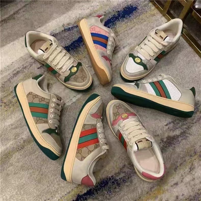 Small dirty shoes for men and women, casual flat bottom, thick sole, lace up, breathable dirty shoes, genuine leather, retro plus size, worn sports board shoes