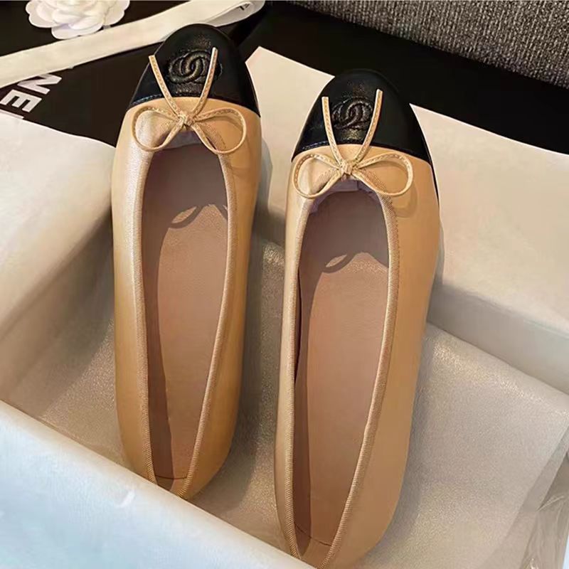 Small Fragrant Round Head Shallow Mouth Flat Flat Single Shoes for Women 2025 New Fairy Style Genuine Leather Bow Color blocked Ballet Shoes Small Fragrant Round Head Shallow Mouth Flat Flat Single Shoes for Women 2025 New Fairy Style Genuine Leather Bow Color blocked Ballet Shoes