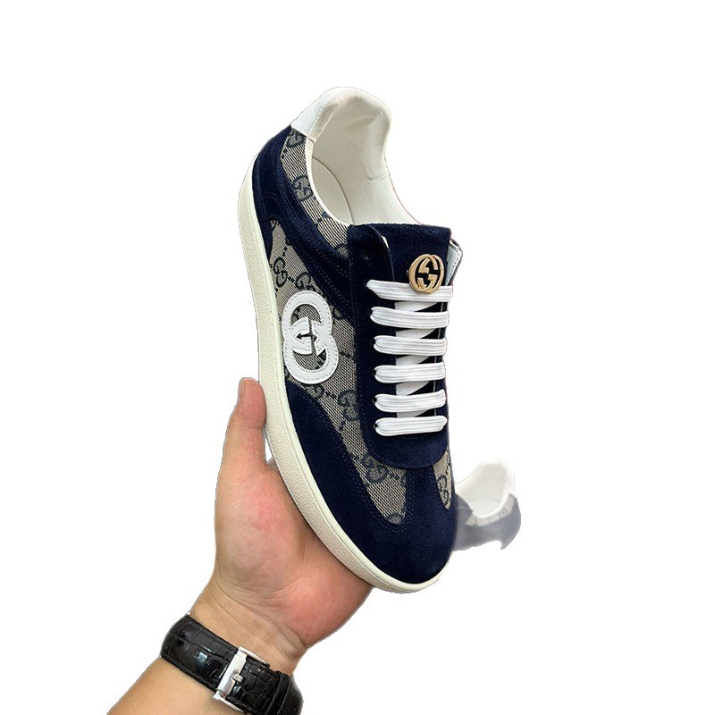 New European station board shoes, genuine leather breathable men's fashionable, comfortable, versatile casual sports shoes, lace up splicing men's shoes New European station board shoes, genuine leather breathable men's fashionable, comfortable, versatile casual sports shoes, lace up splicing men's shoes