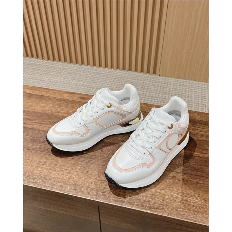 New women's breathable mesh casual sports shoes with lace up thick sole, versatile dad shoes, color blocked women's shoes New women's breathable mesh casual sports shoes with lace up thick sole, versatile dad shoes, color blocked women's shoes