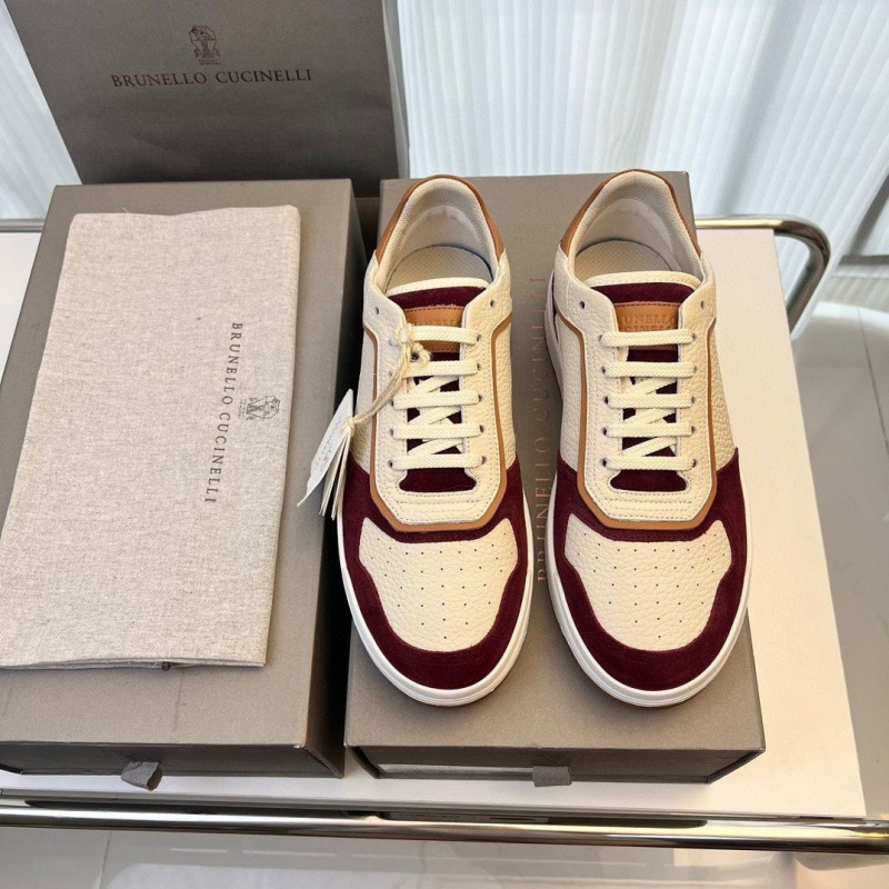 European Station (BC) Brunello C Men's Lace up Sports and Leisure Shoes Breathable Mesh Leather Splicing Board Shoes European Station (BC) Brunello C Men's Lace up Sports and Leisure Shoes Breathable Mesh Leather Splicing Board Shoes