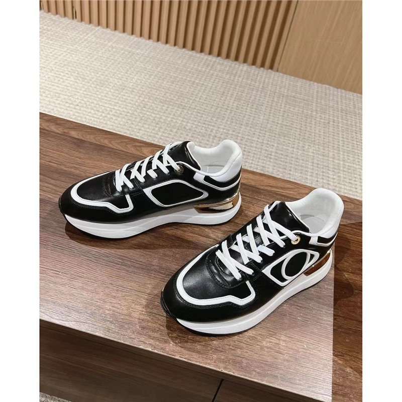 New women's breathable mesh casual sports shoes with lace up thick sole, versatile dad shoes, color blocked women's shoes New women's breathable mesh casual sports shoes with lace up thick sole, versatile dad shoes, color blocked women's shoes