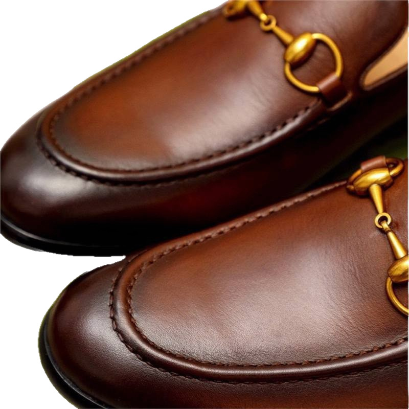 Leather shoes for men, made of genuine leather, with a summer high-end feel, suitable for business attire, breathable top layer, cowhide, loafers, and lazy men's shoes Leather shoes for men, made of genuine leather, with a summer high-end feel, suitable for business attire, breathable top layer, cowhide, loafers, and lazy men's shoes