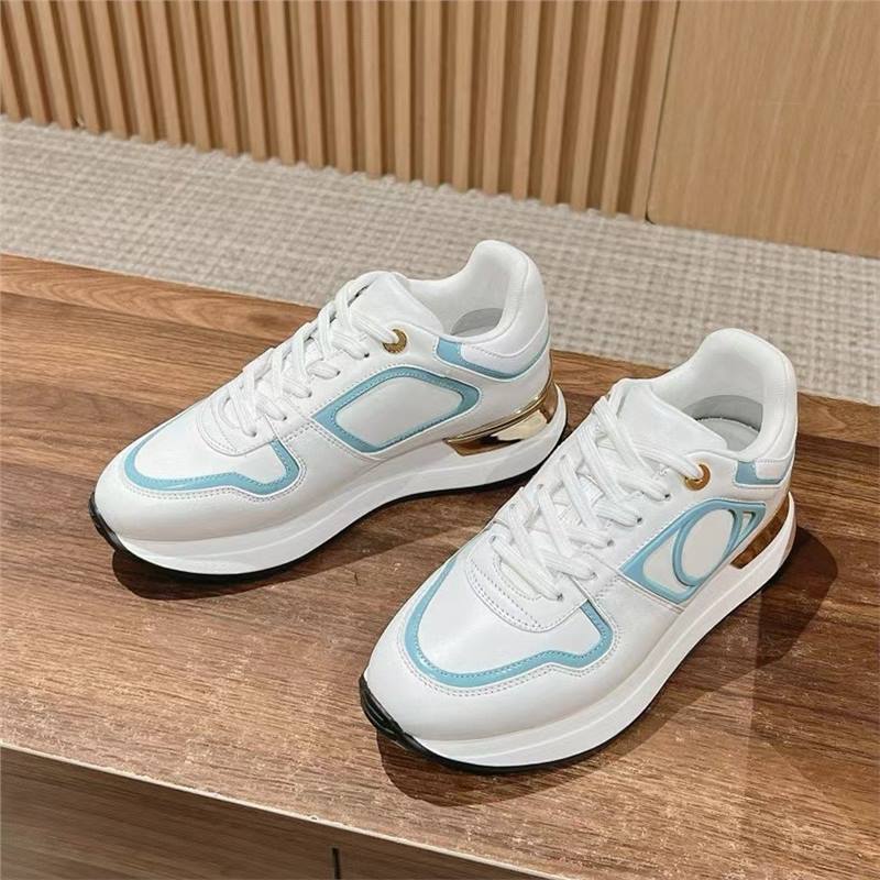 New women's breathable mesh casual sports shoes with lace up thick sole, versatile dad shoes, color blocked women's shoes New women's breathable mesh casual sports shoes with lace up thick sole, versatile dad shoes, color blocked women's shoes