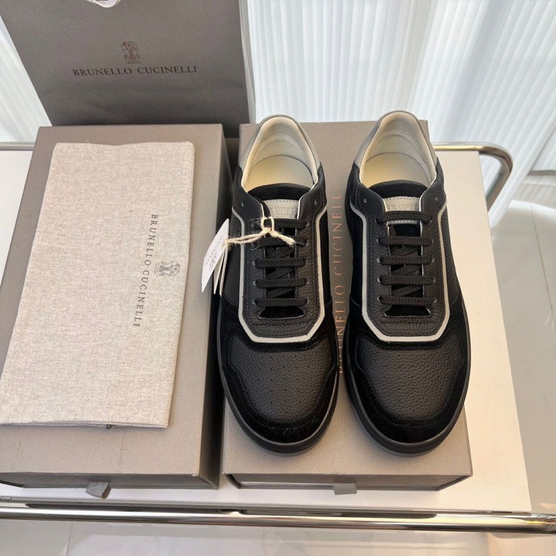 European Station (BC) Brunello C Men's Lace up Sports and Leisure Shoes Breathable Mesh Leather Splicing Board Shoes European Station (BC) Brunello C Men's Lace up Sports and Leisure Shoes Breathable Mesh Leather Splicing Board Shoes