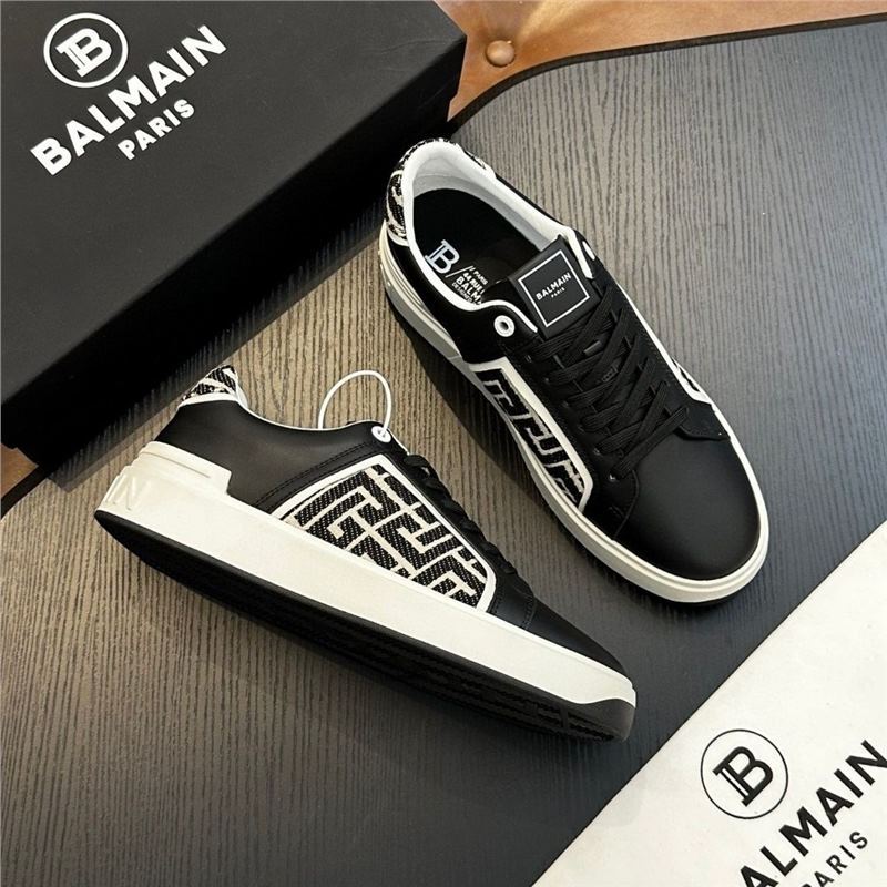 European men's leather light luxury Balman white shoes breathable men's casual fashion board shoes casual shoes European men's leather light luxury Balman white shoes breathable men's casual fashion board shoes casual shoes