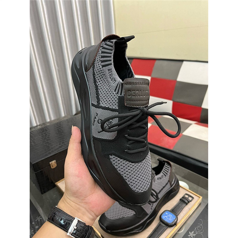 European Station Trendy Brand Men's Shoes New Casual Low Top Shoes Thick Bottom Flyknit Mesh Personalized Comfortable Sports Shoes for Men European Station Trendy Brand Men's Shoes New Casual Low Top Shoes Thick Bottom Flyknit Mesh Personalized Comfortable Sports Shoes for Men